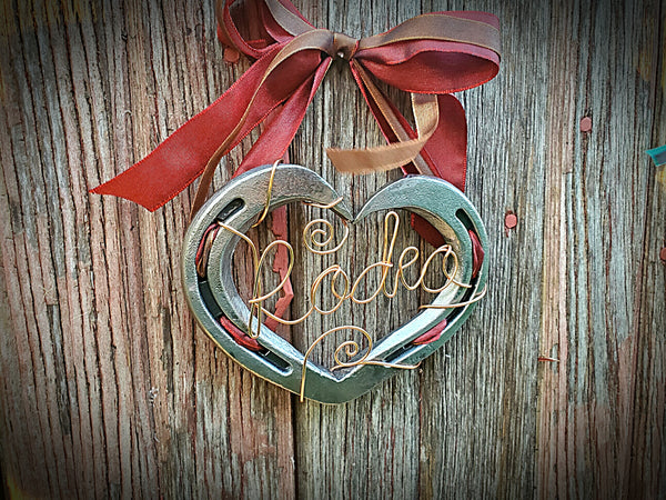 Horseshoe Heart with Custom Lettering